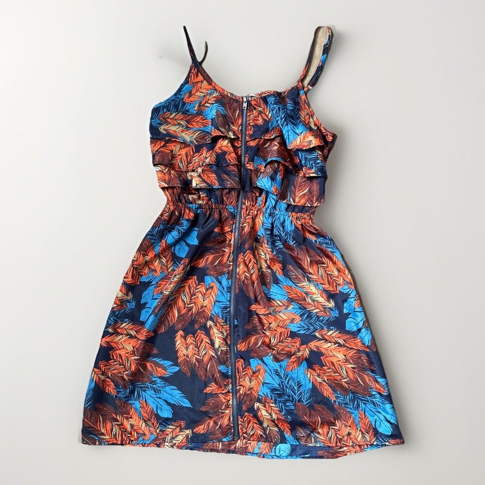 Women’s Xhilaration Patterned Sleeveless Mini Zippered Dress Size XS